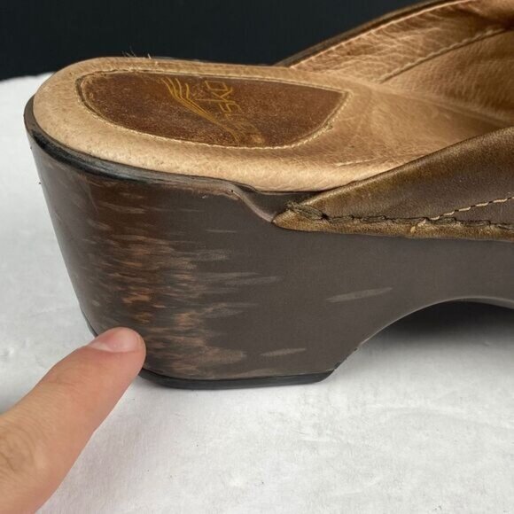 Dansko Balance Clog Women's size 38 Brown Leather Slip On Mule - Picture 8 of 14